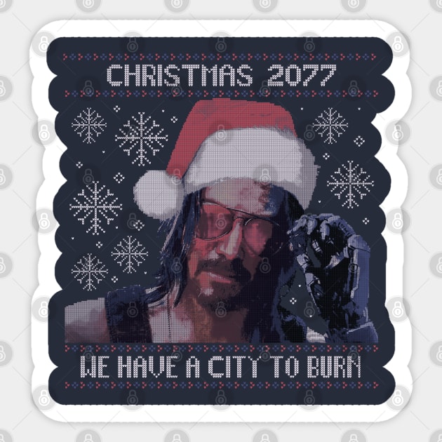 Christmas 2077 Sticker by xMorfina